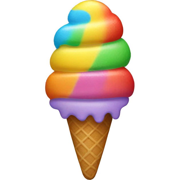 Rainbow icecream  emoji