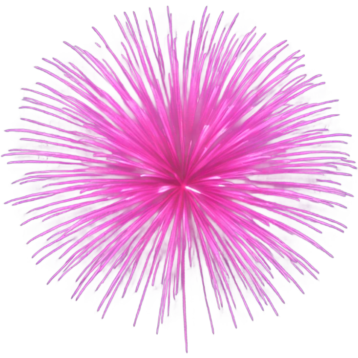 Singular pink firework emoji