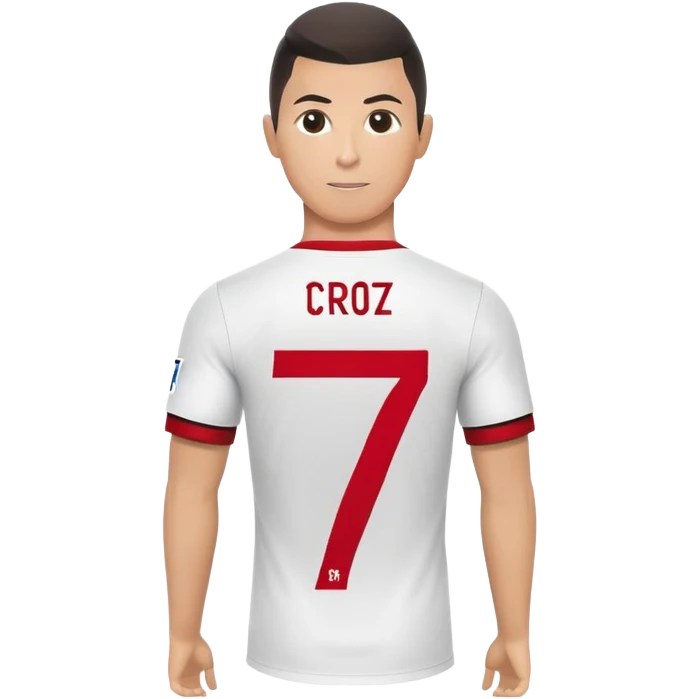 soccer jersey with number 7 and CR7 text emoji
