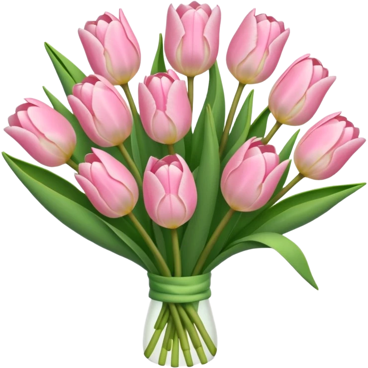 light pink tulip bouquet  emoji