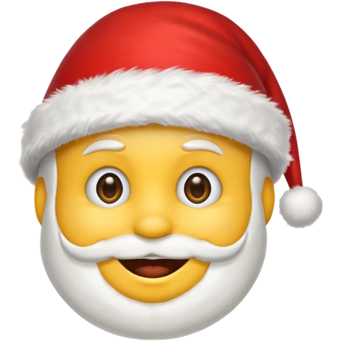 Smiling emoji with santa hat on, google style emoji
