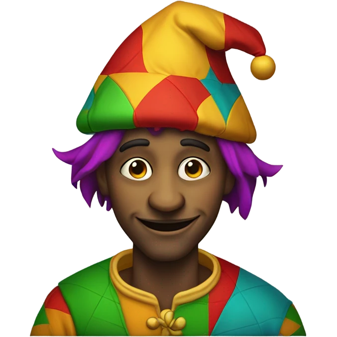 Embarrassed jester emoji
