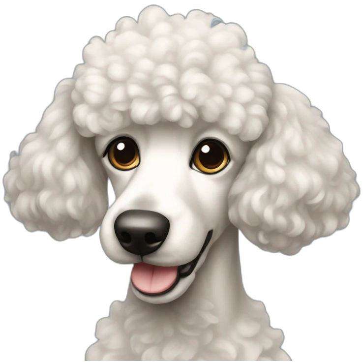 Dog Standart Poodle full-height emoji