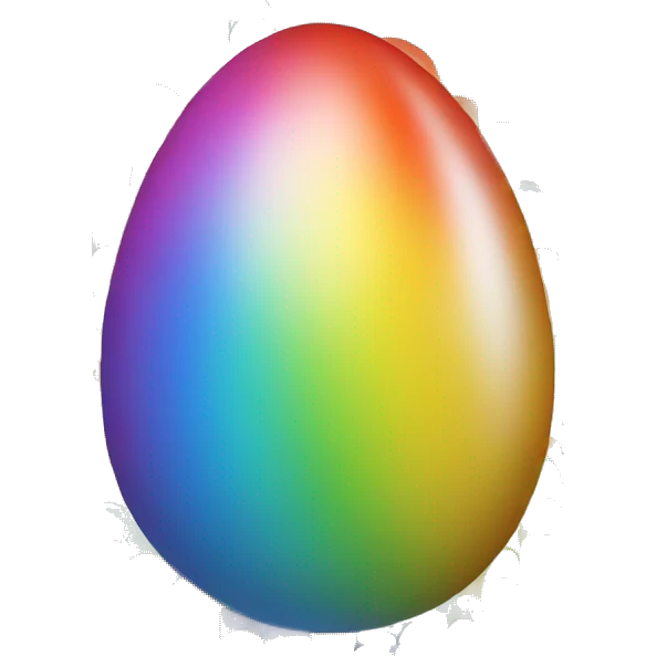 Rainbow egg emoji