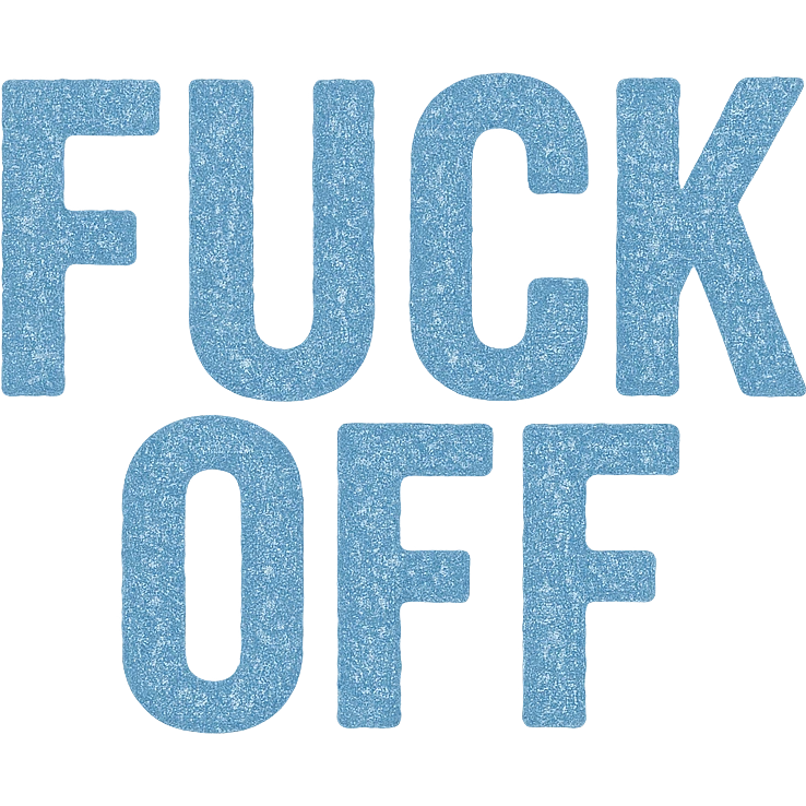 winter Fuck off text , remove background emoji