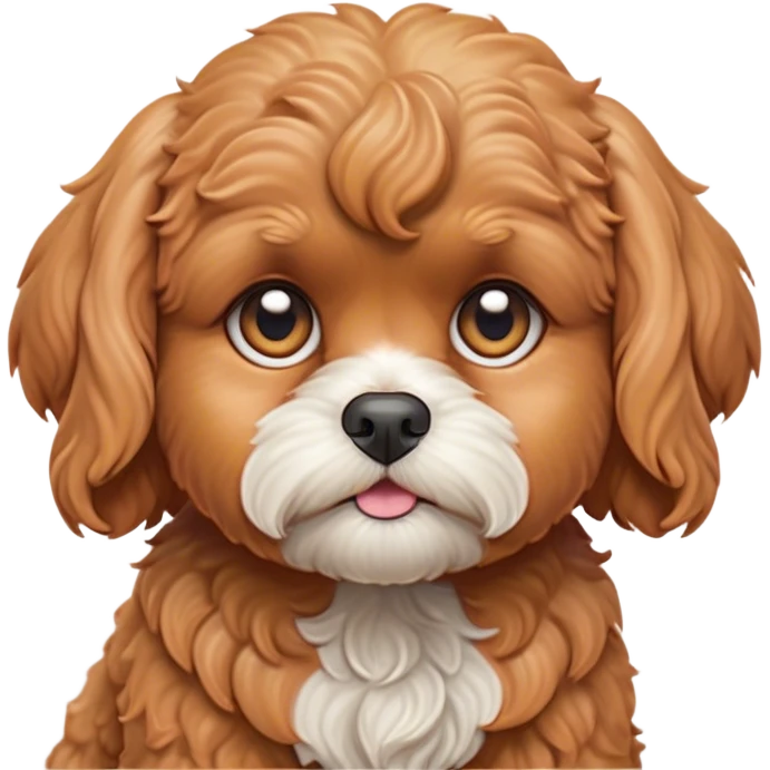 Cinematic Grumpy Apricot Cavoodle Portrait Emoji, Head tilted slightly with a deeply unimpressed expression, showcasing a thick, curly apricot coat with subtle white accents, large, droopy brown eyes narrowed into an unamused glare, ears slightly drooping in exasperation, Simplified yet comically expressive features, highly detailed, glowing with a dry, sarcastic glow, high shine, effortlessly judgmental yet dignified, stylized with a touch of cynicism, bright but brooding, soft glowing outline, capturing the essence of an eternally unimpressed yet endearing companion, so lifelike it feels like it could sigh heavily at you in disdain at any moment! emoji