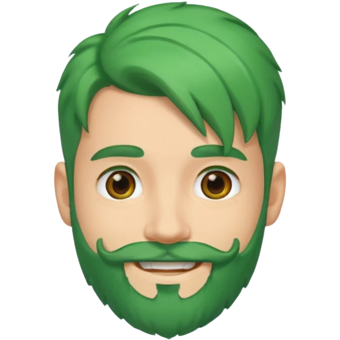 green long bonus hair and beard man emoji