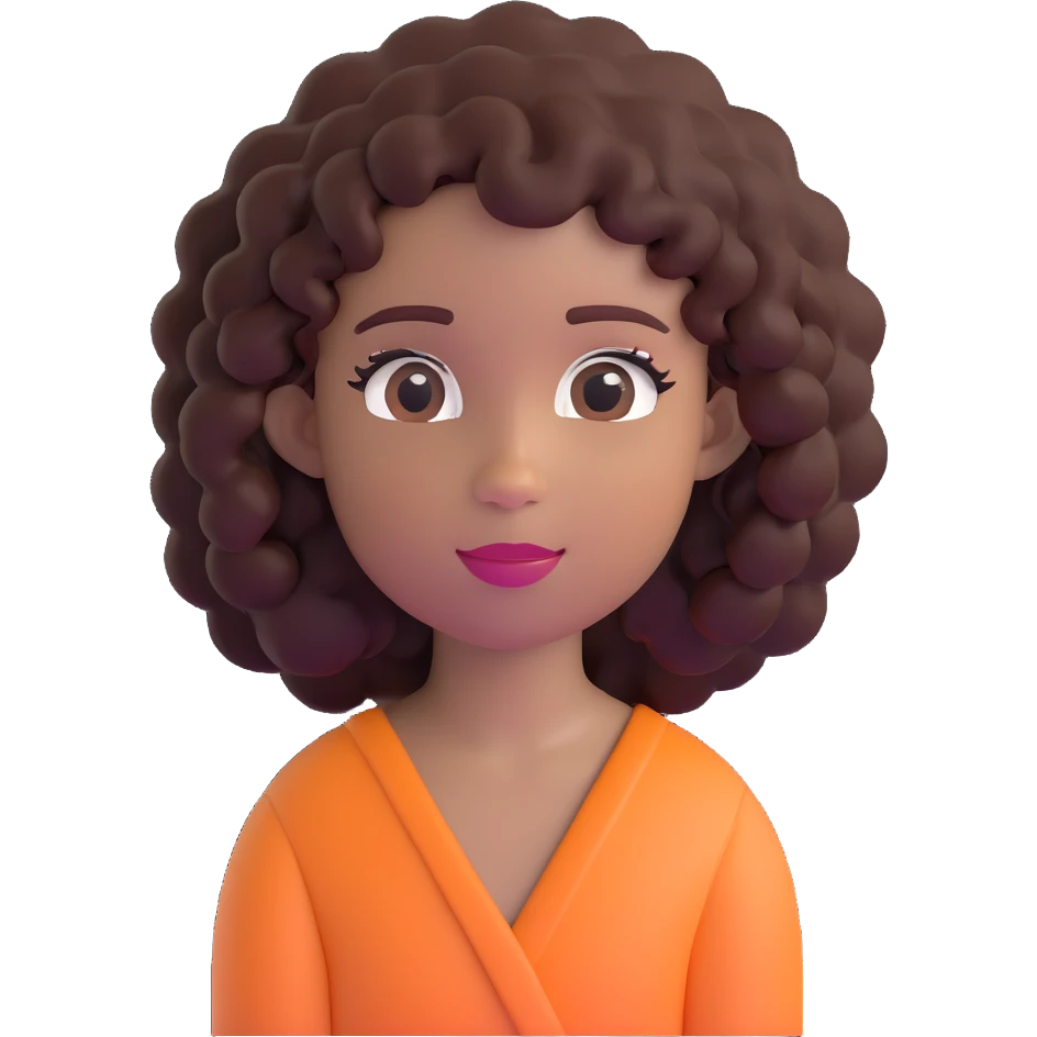 pretty black girl with curly hair emoji