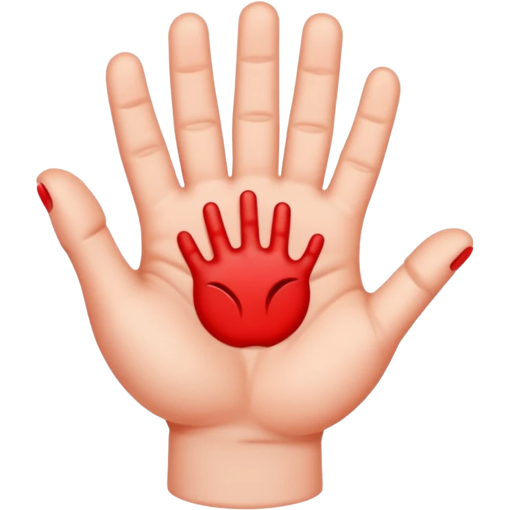rash baby hand emoji
