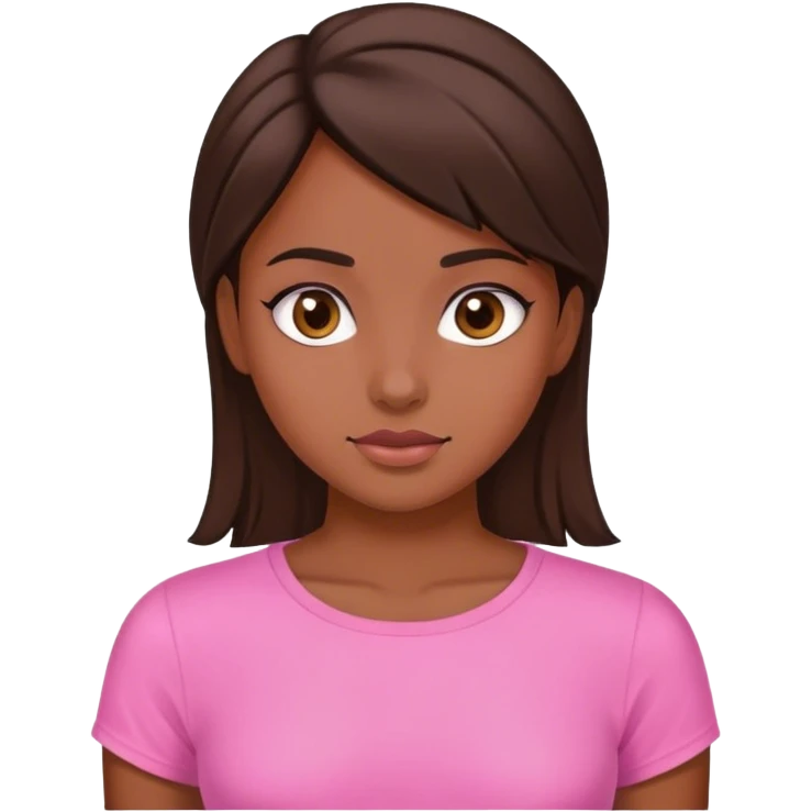 Brunette girl pink top  emoji
