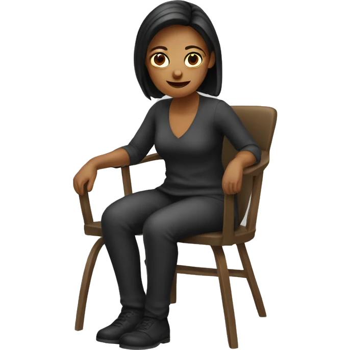a woman sit on the chair emoji