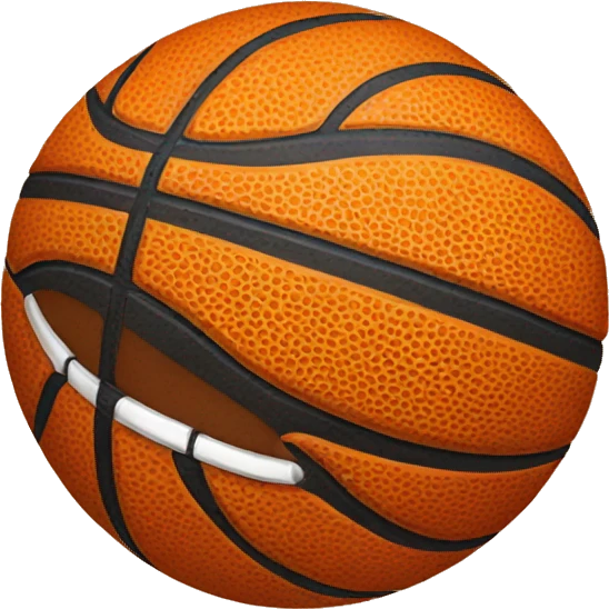 Happy basketball ball emoji