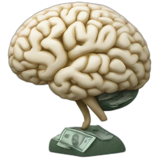brain thinking about money emoji