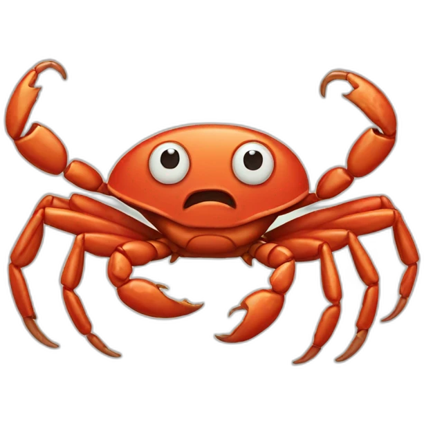 Crab-crazy-crab emoji
