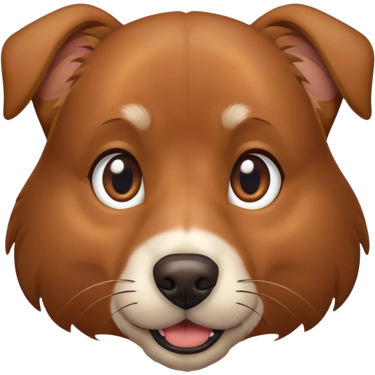 realistic indoor dog portrait brown emoji