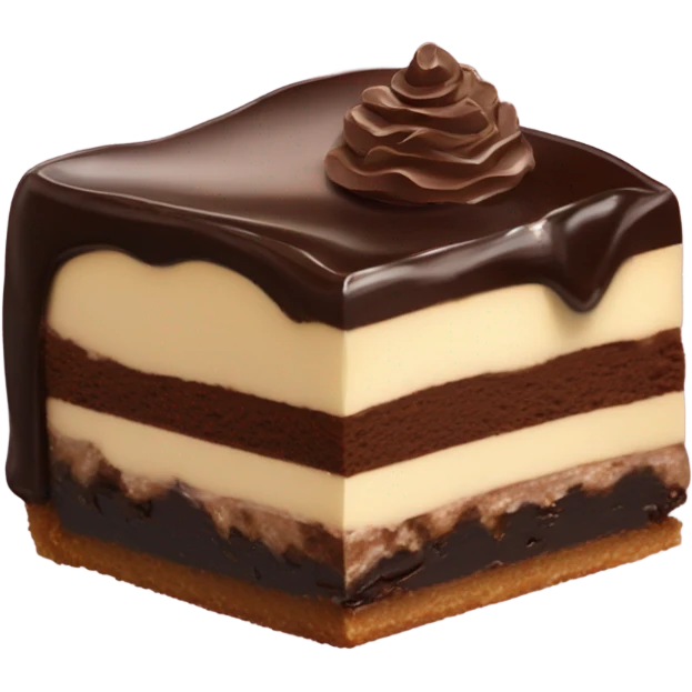 Brownie cheesecake  emoji