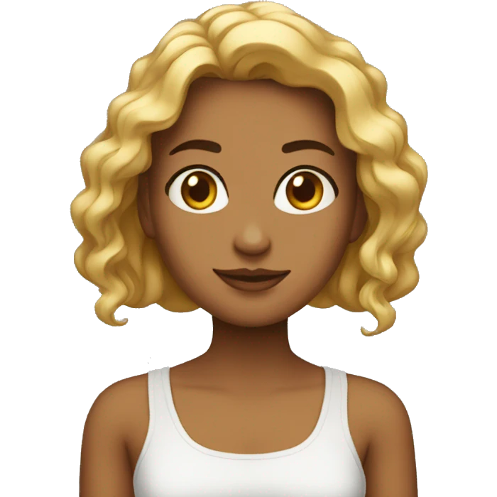Mulher loira e letra N emoji
