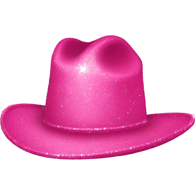 Pink sparkly cowboy hat emoji