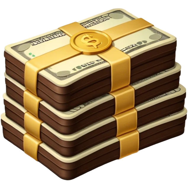 Cream and Dark Brown Money emoji