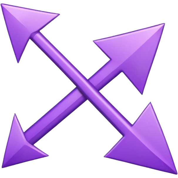 arrow curved emoji-style purple colour emoji