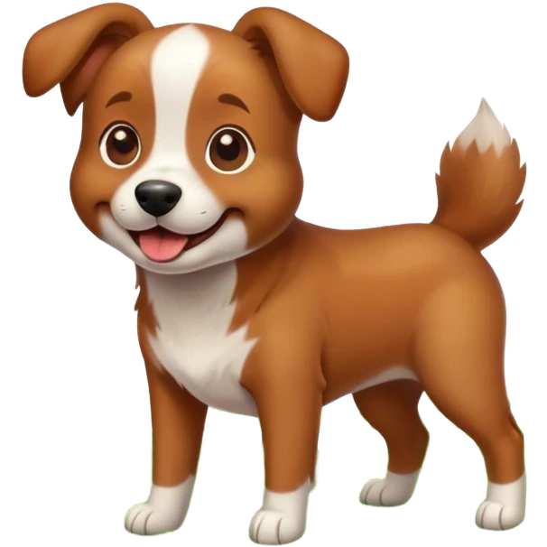 Happy dog on grass emoji