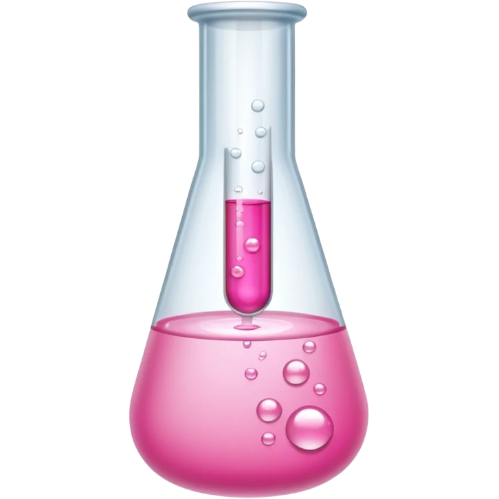 pink liquid in test tube simple bubbling emoji