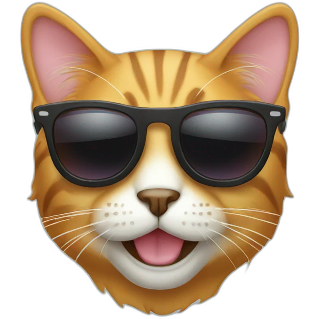 Cat with sunglasses emoji