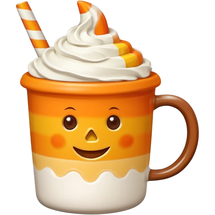 Candy corn latte emoji