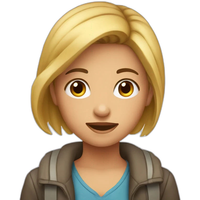 Une fille sur un garçon emoji