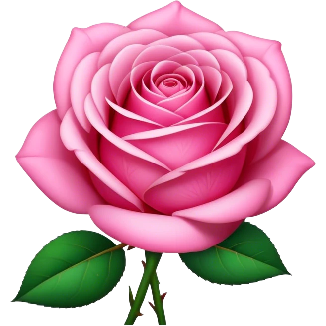 Pink rose emoji