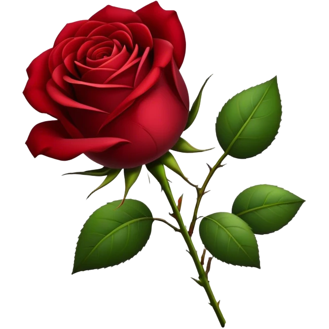 Dark rose emoji