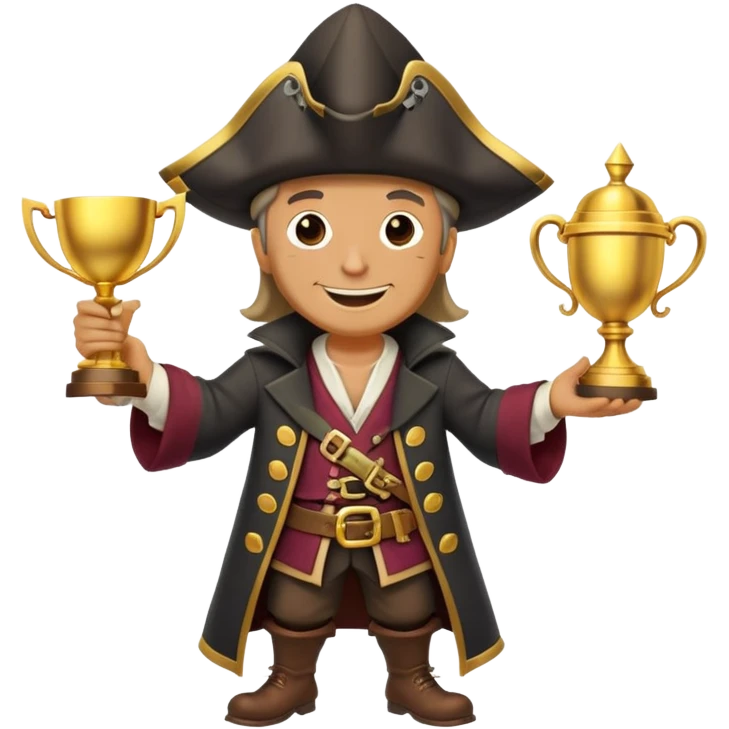 pirate wizard winning a trophy emoji