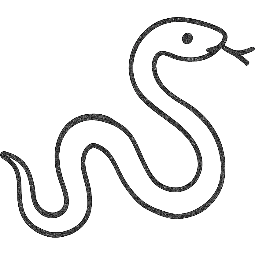 white snake, elegant, masterpiece, minimalist style, on transparent background emoji
