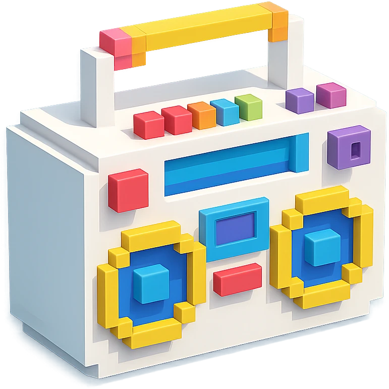 white boombox emoji