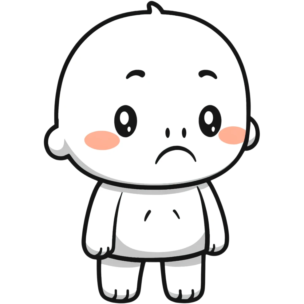 sad crying character emoji