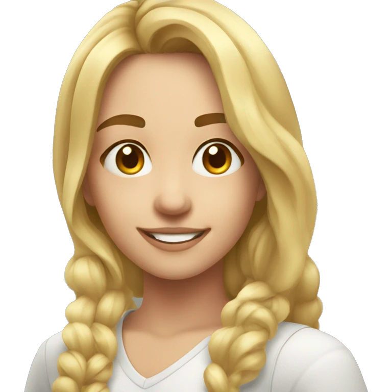 smiling girl taking selfie indoors emoji
