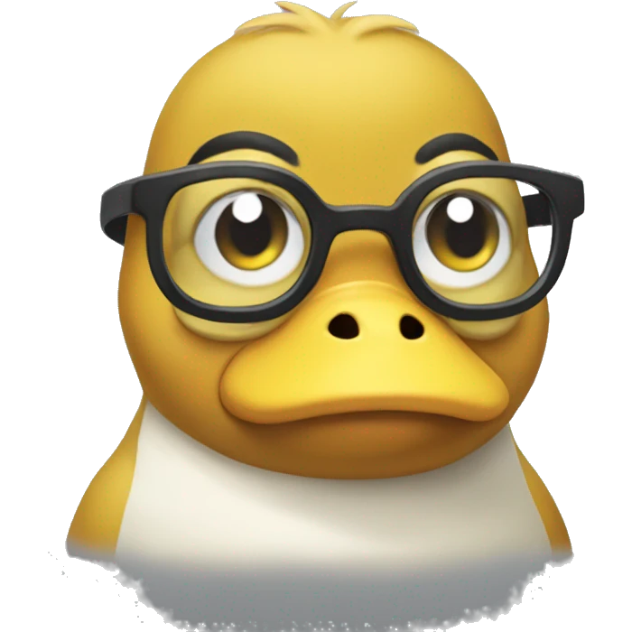 Psyduck with glasses  emoji