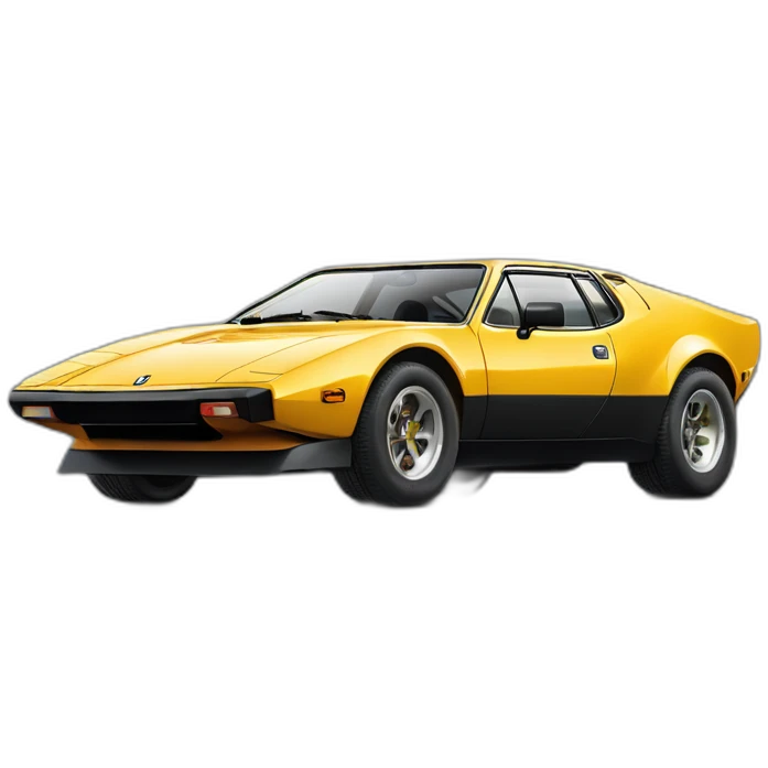 hiperrealista-De Tomaso Pantera versión competición emoji