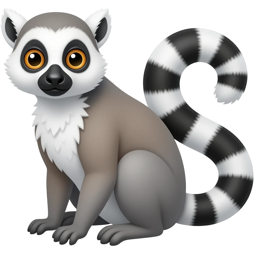 A mobile phone displaying a standing Lemur emoji