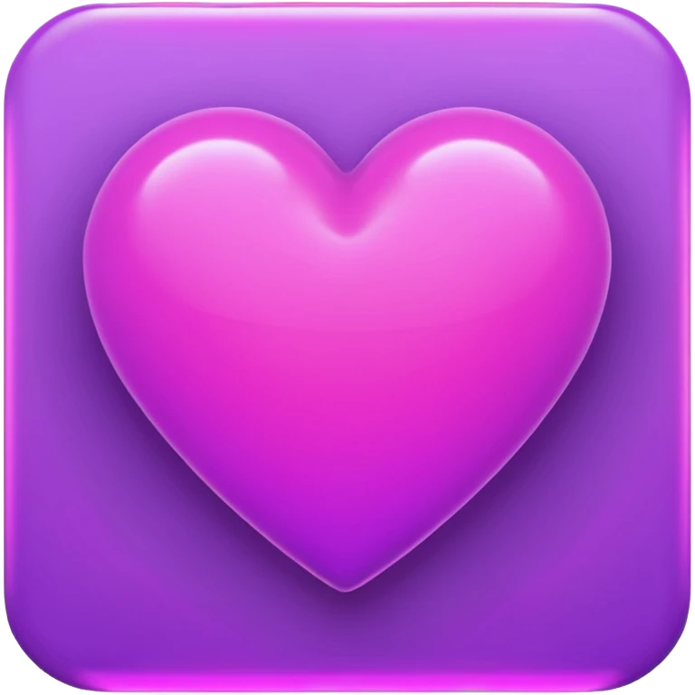 purple neon heart emoji