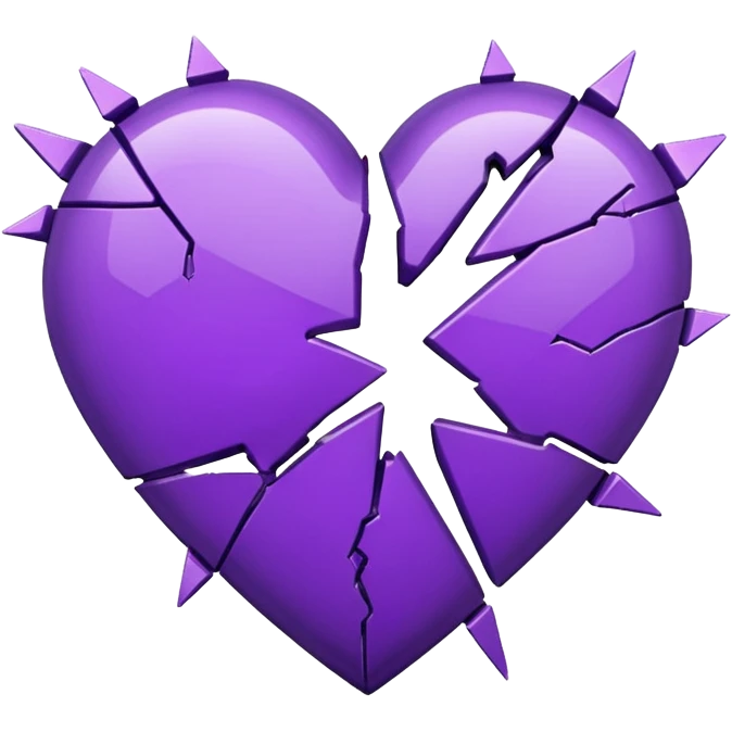 purple broken heart emoji
