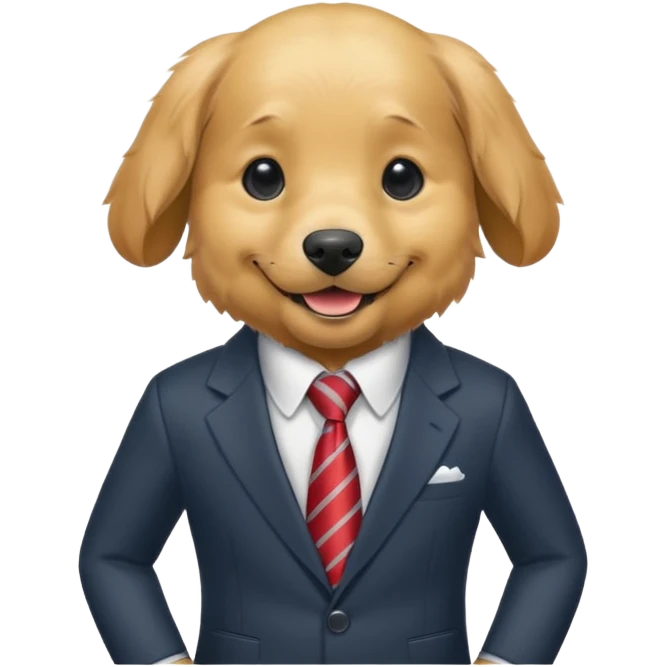 Dog in a suit  emoji