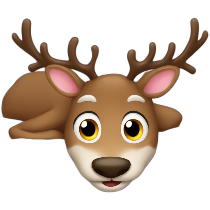 Santa reindeer under the bed  emoji