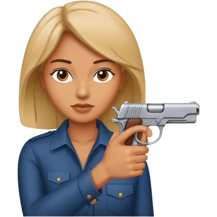 Woman making guns with her hand  emoji