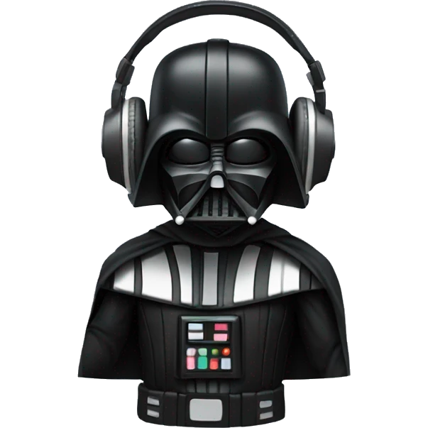 Earth Vader wearing headphones emoji