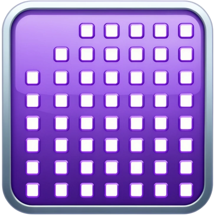 Glitter Purple and Cian spreadsheet emoji