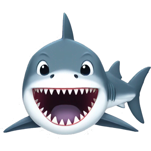 shark whit cat emoji
