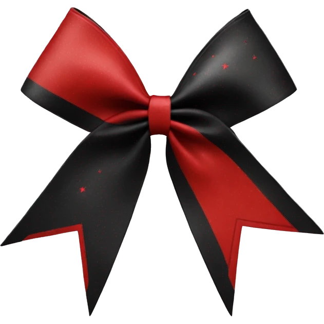 Red and black all star cheer bow emoji