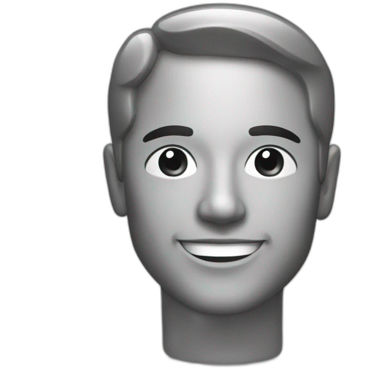 Print center black and white emoji