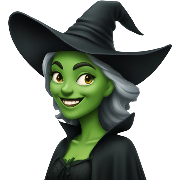 The wicked witch of the west smiling.  emoji